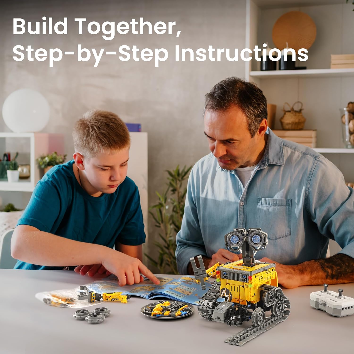 Sillbird Robot Building Kit with Remote Control Gifts for Kids Boys Ages 8-13, Coding STEM Robotic Technic Racer Car Toys for Birthday, Build 6in1 Model with 631 Pieces - Image 7