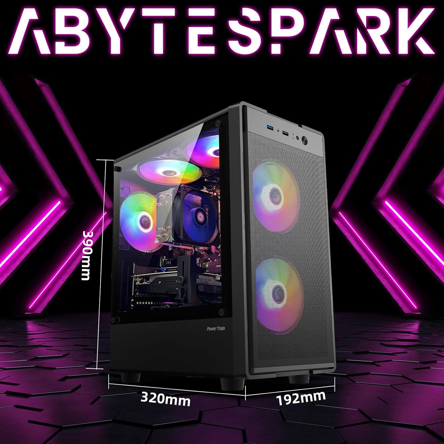 Prebuilt Gaming PC Desktop Computer,Intel Core i5 to 3.6GHz,RX560 Graphics Card with 4GB GDDR5 Video Memory,16GB RAM, 512GB SSD,WiFi 5.0,RGB Fan x5 - Image 6