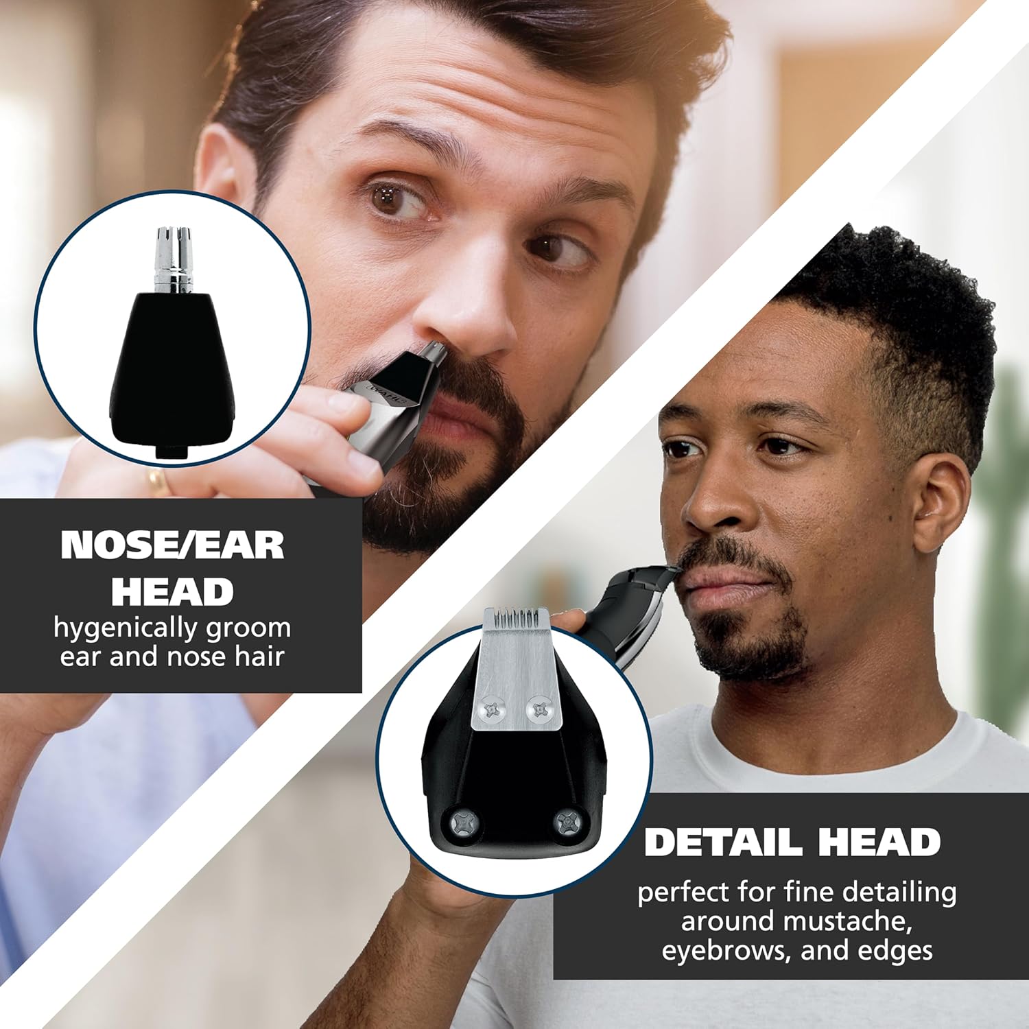 Wahl Groomsman Pro All in One Beard Trimmer for Men, Mens Beard Trimmer Rechargeable Cordless Hair Trimmer, Includes 3 Attachment Heads for Beard, Nose, & Ear Hair Trimming - Model 5617 - Image 4