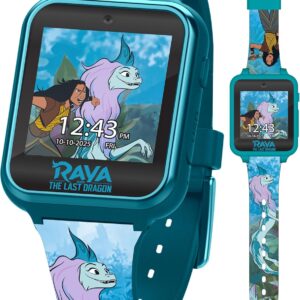 Raya and the Last Dragon Kids Smartwatch with 10 Watch Faces, Step Tracker, Selfie and Video Camera, Timer, Alarm, Fun Games, Calculator, and Wallpapers – Fits Wrists 5.5″-8.0″