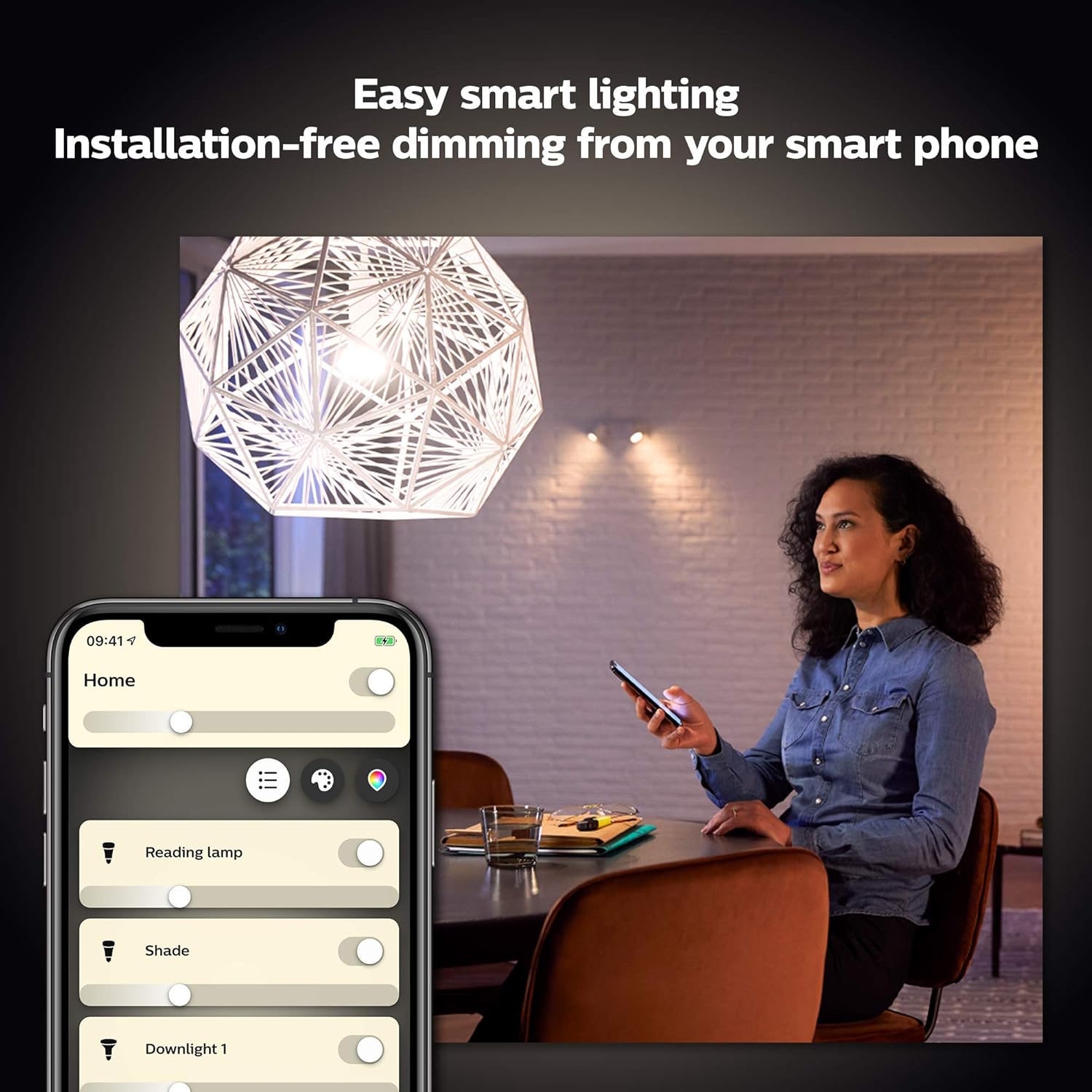 Philips Hue Smart 40W B39 Candle-Shaped LED Bulb - Soft Warm White Light - 2 Pack - 450LM - E12 - Indoor - Control with Hue App - Works with Alexa, Google Assistant and Apple Homekit - Image 7