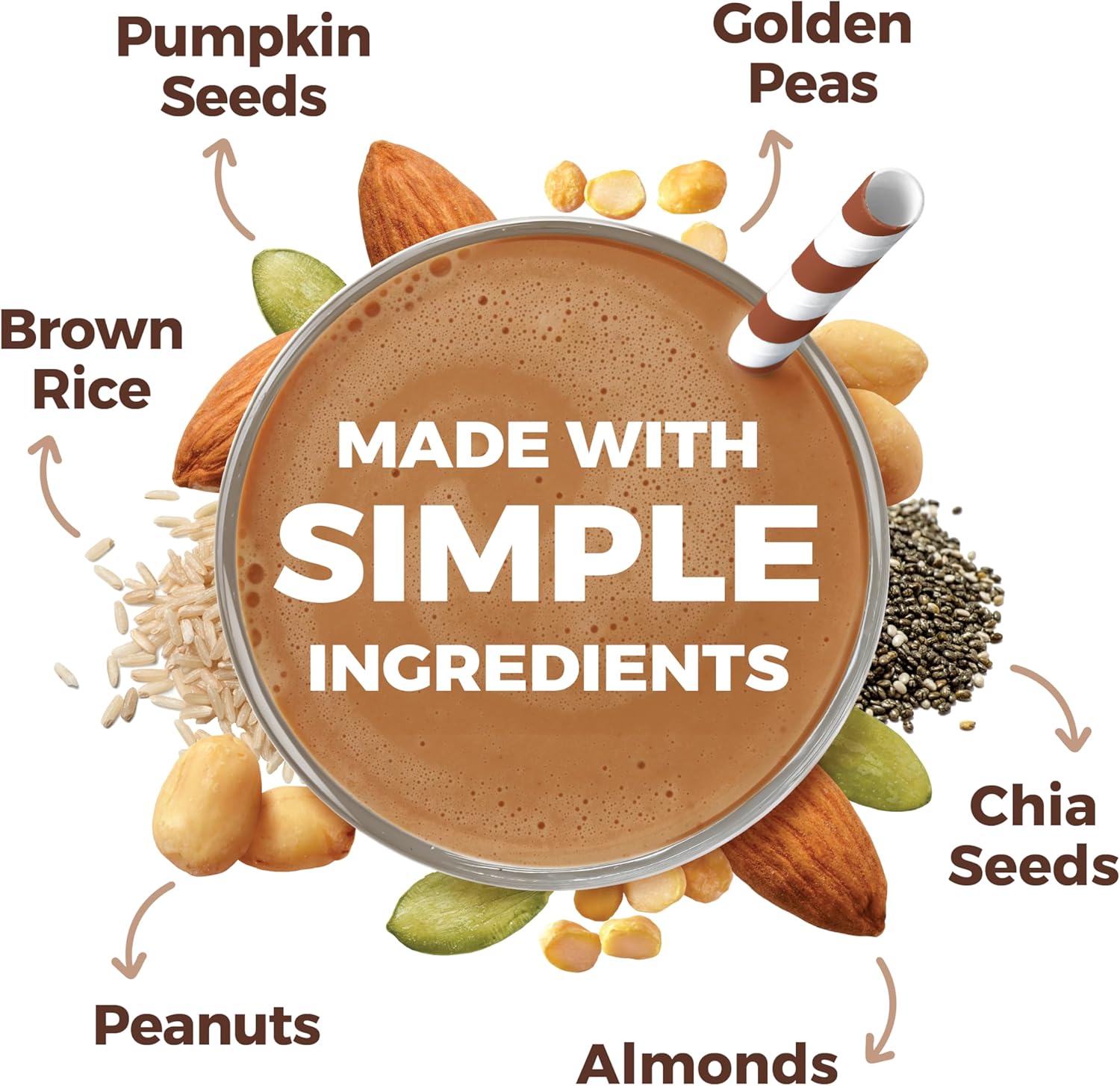 Orgain Organic Simple Vegan Protein Powder, Chocolate - 20g Plant Based Protein, Made with less Ingredients, No Artificial Sweeteners, Gluten Free, No Dairy or Lactose, 1.25 lb (Packaging May Vary) - Image 5