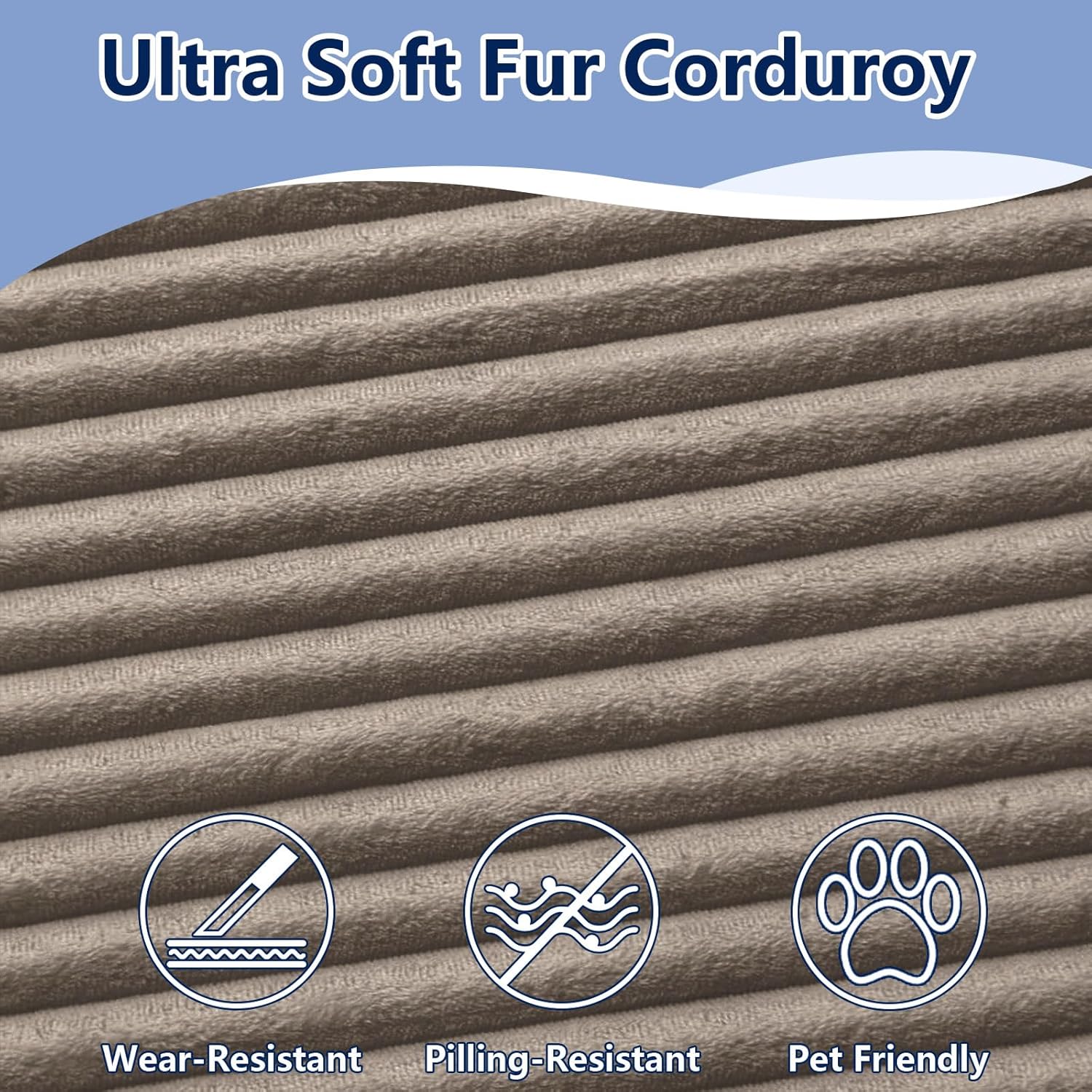 96" Modular Sectional Sofa with Ottoman, Modern Corduroy Cloud Couch with Deep Seat, Boneless Couch Upholstered 3-Seater U-Shaped Sofa for Living Room, No Assembly (Camel, Left-Facing Chaise) - Image 8