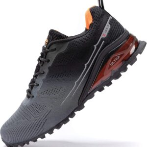 Kricely Men’s Trail Running Shoes Fashion Walking Hiking Sneakers for Men Tennis Cross Training Shoe Outdoor Snearker Mens Casual Workout Footwear