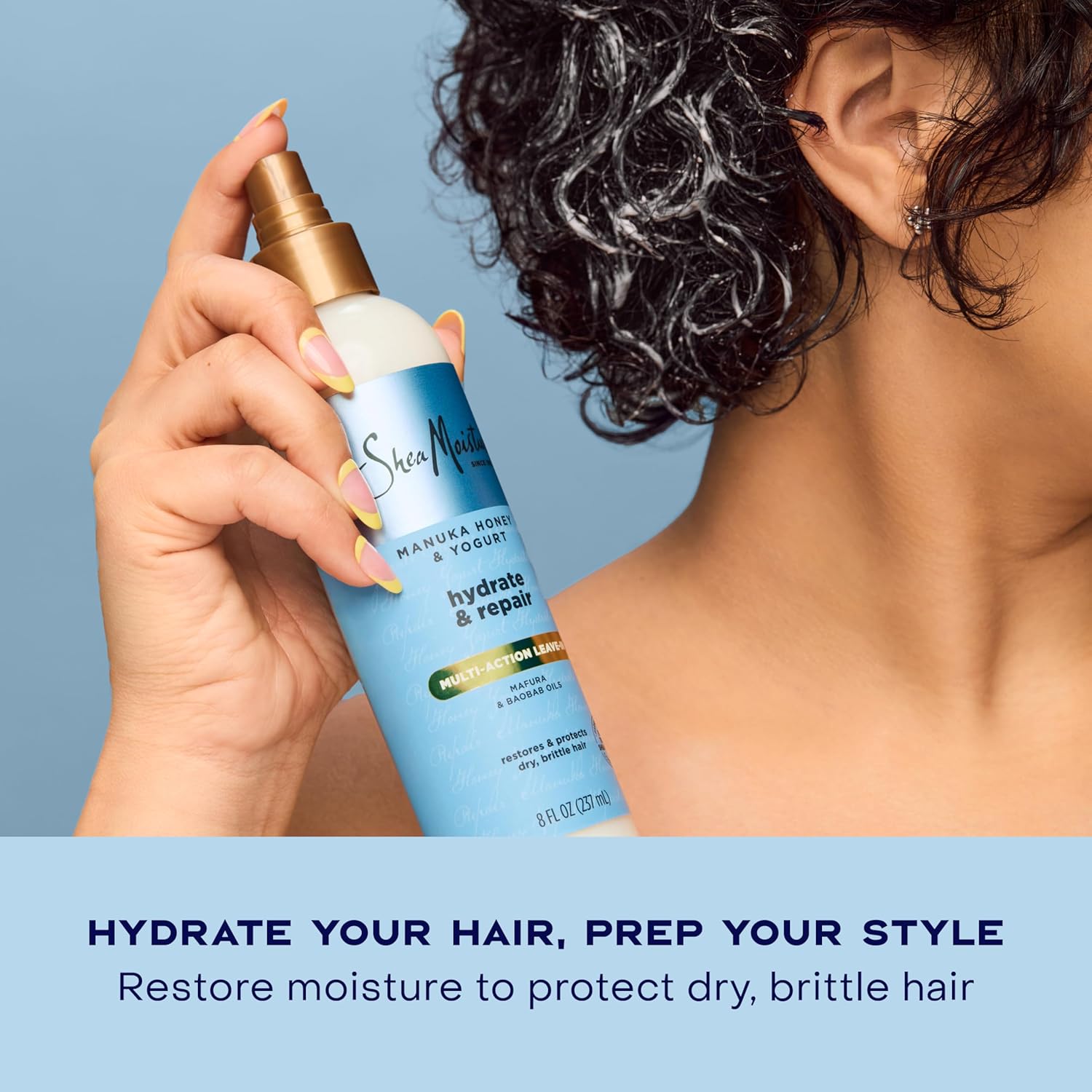Shea Moisture Multi-Action Leave-In Conditioner Manuka Honey And Yogurt For Damaged Hair Sulfate Free Conditioner Spray 8 Oz | SheaMoisture, Multi-Action, Leave-In Conditioner, Damaged Hair, Sulfate Free - Image 4