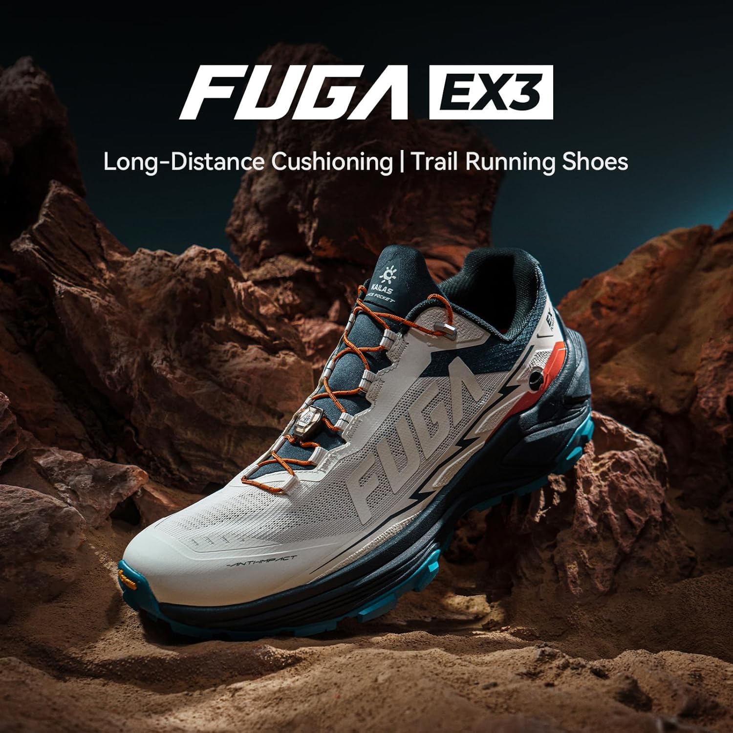 KAILAS Men's FUGA EX 3 Trail Running Shoes Lightweight Slip Resistant Breathable Jogging Hiking Sneakers - Image 2