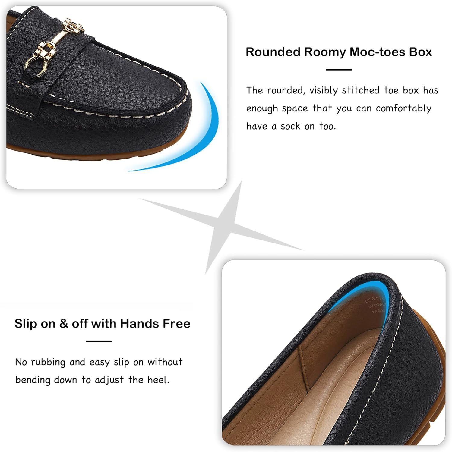 KORDAL Women's Comfortable & Lightweight Leather Loafers Slip-Ons Driving Mocs Walking Shoes Cute Business Casual Dress Shoes Work Flats for Women - Image 7