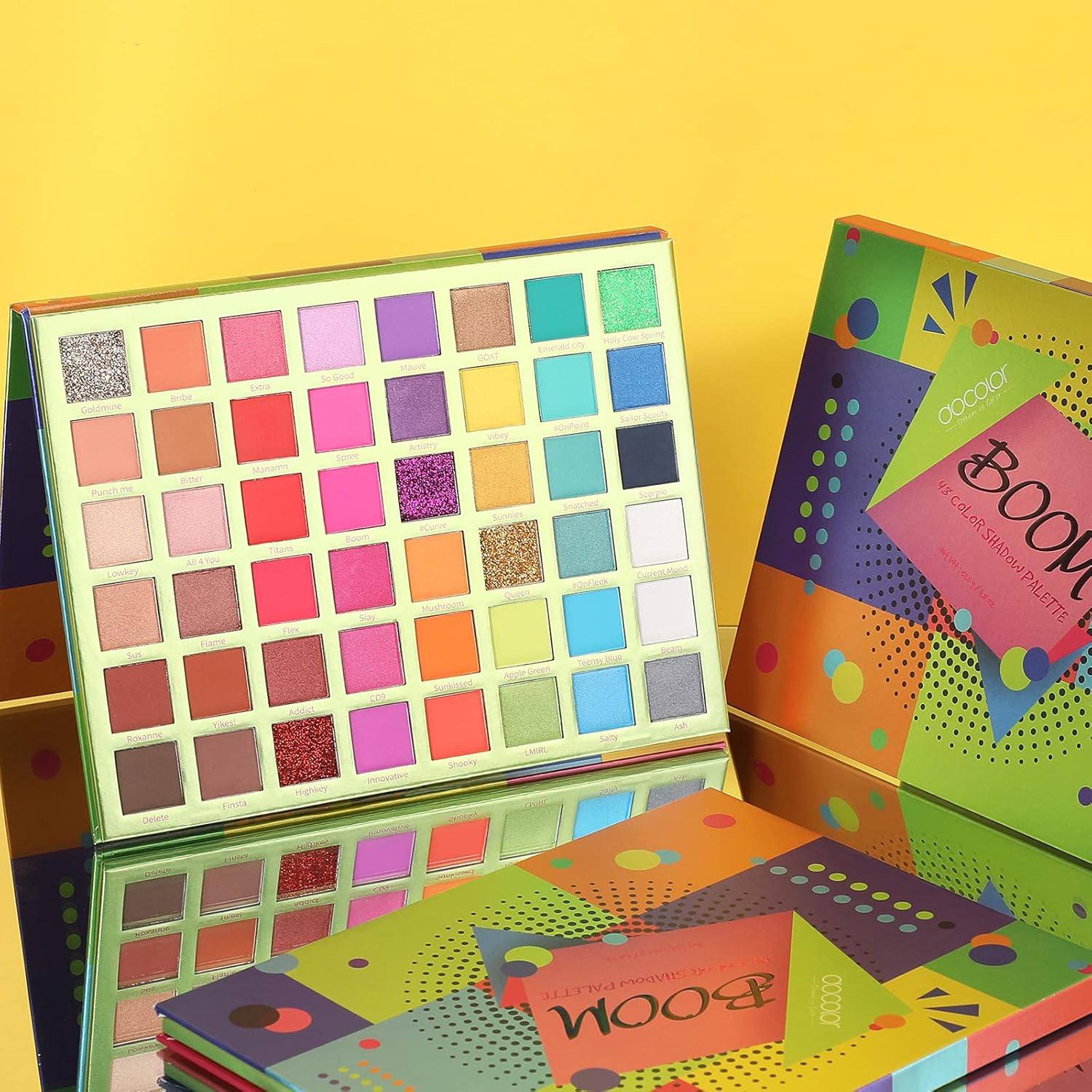 docolor Eyeshadow Palette 48Colors Boom Eye Shadow Palette Highly Pigmented Mattes Glitter Shimmers Neutral Smokey Cream Powder Blendable Long Lasting Waterproof Colorful Professional Makeup Palette - Image 7