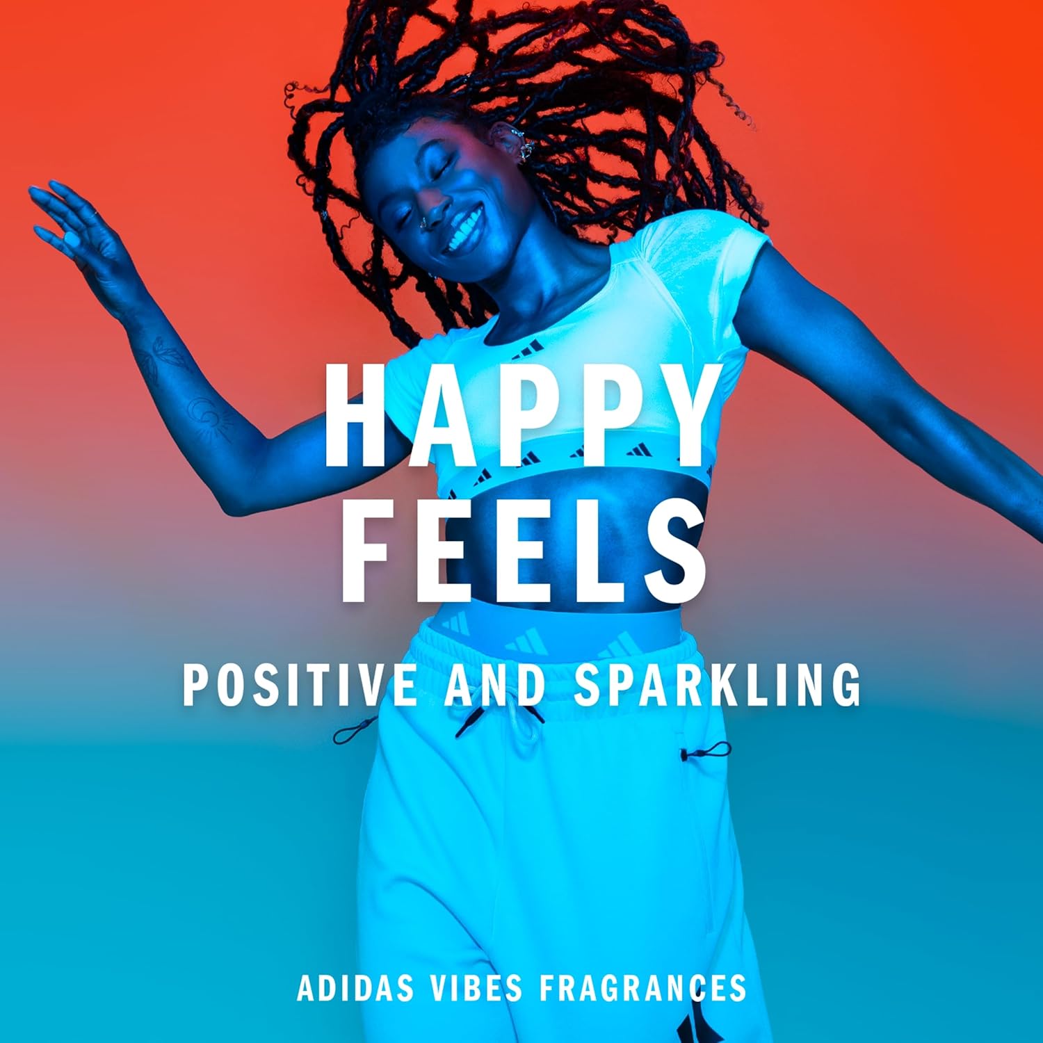 Adidas Vibes Happy Feels Eau de Parfum 1.6 fl oz (Pack of 1), Notes of Floral, Grapefruit, and Vanilla, Unisex Fragrance, Long Lasting, Sporty Fragrance, Travel Size - Image 2
