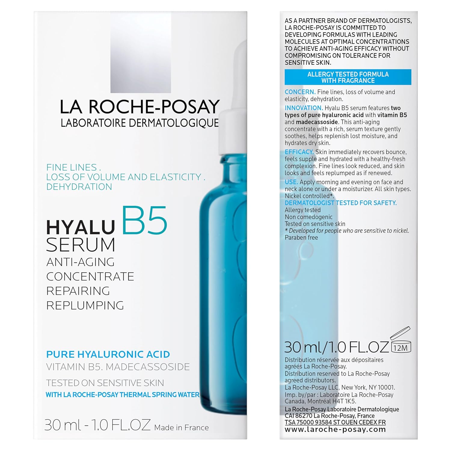 La Roche-Posay Hyalu B5 Pure Hyaluronic Acid Serum for Face, Vitamin B5 + Hyaluronic Acid + Madecassoside, Hydrating Serum Visibly Plumps Skin, Sensitive Skin Safe, Anti Aging, Oil-Free - Image 9