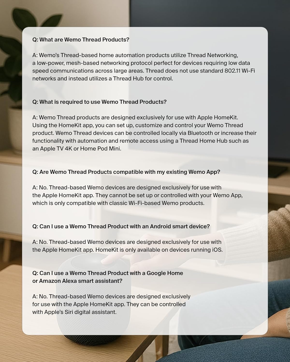 Wemo Smart Plug with Thread - Smart Outlet for Apple HomeKit - Smart Home Products, Smart Home Lighting, Smart Home Gadgets - Homekit Smart Plug - Works W/ Apple iPhone, Easy NFC Set Up, White - Image 7