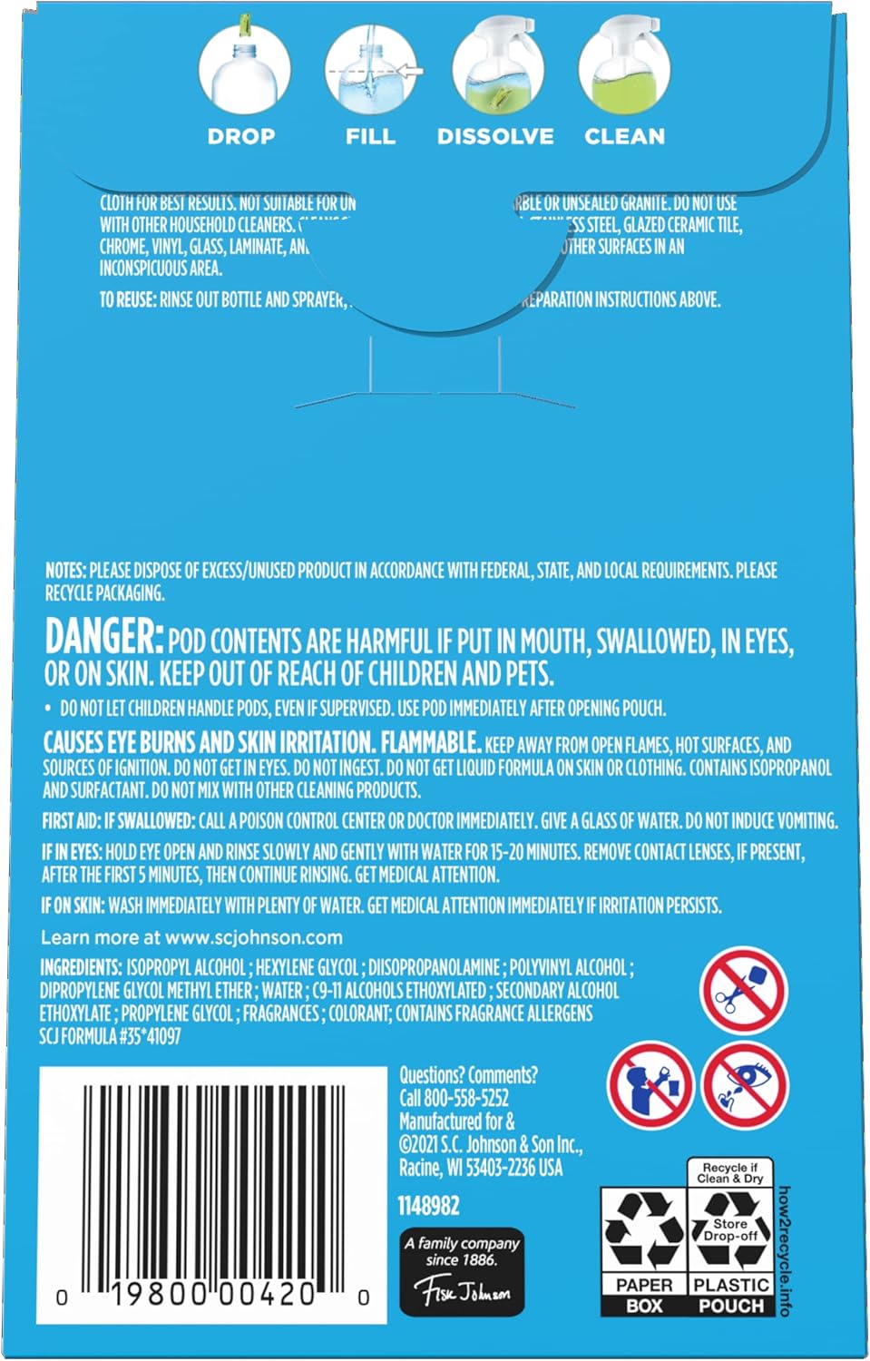 Windex Dissolve Concentrated Pods, Multisurface Cleaner, 3 Concentrated Dissolvable Refill Pods - Image 10