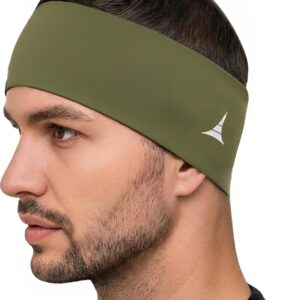 French Fitness Revolution – Stretchy Sports Headband for Men & Women – Guys Sweatband for Running, Cycling, Basketball, Yoga, Fitness – Moisture Wicking Workout Hairband – Made in Europe