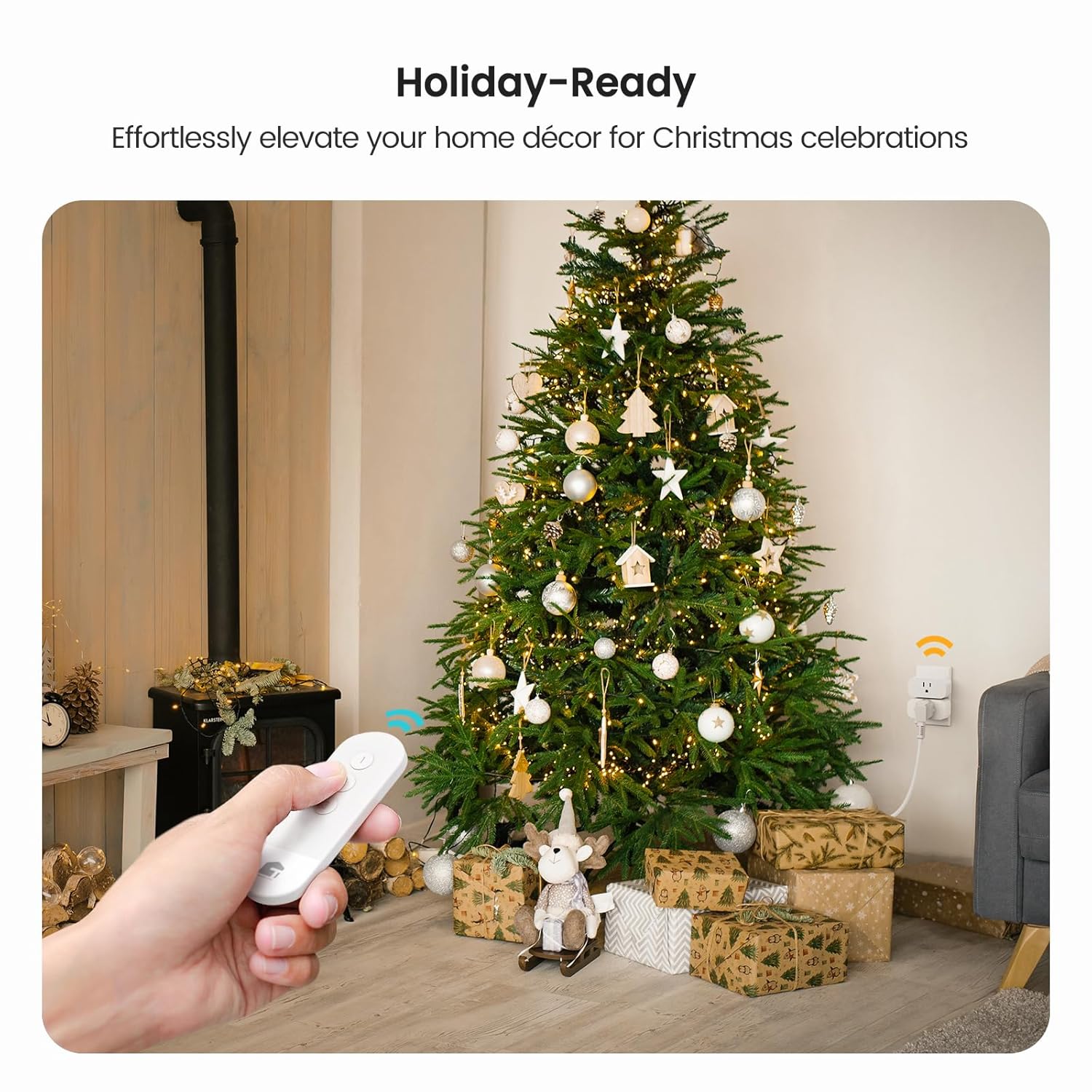 TREATLIFE 3Pack Mini Remote Control Outlet Plug with Magnetic Remote, 15A/1800W Wireless Light Switch for Lamps, Fans, Household Appliances, No Hub Required, 2 Years Warranty - Image 8