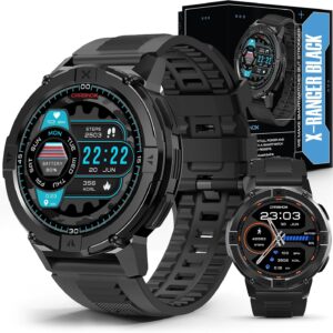 CARBINOX X-Ranger Smart Watch (Answer/Make Calls), Rugged Fitness Tracker IP69K Waterproof, Compatible with Android and iOS, 14 Days of Battery Military Durable, AMOLED Screen