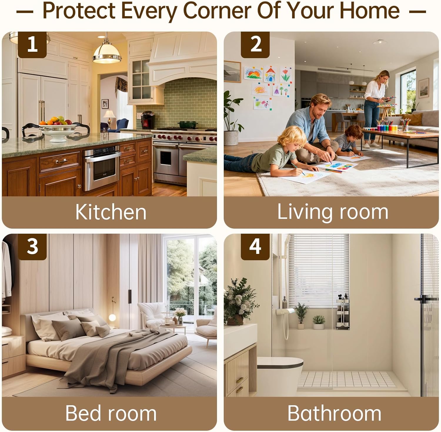 4-In-1 Carbon Monoxide Detectors, Natural Gas Detector and Propane Detector Battery Powered, with Temper Sensor,Digital Display, CO Monitor, Methane,Propane, CO Detector, Gas Leak Detector for Home,RV - Image 8