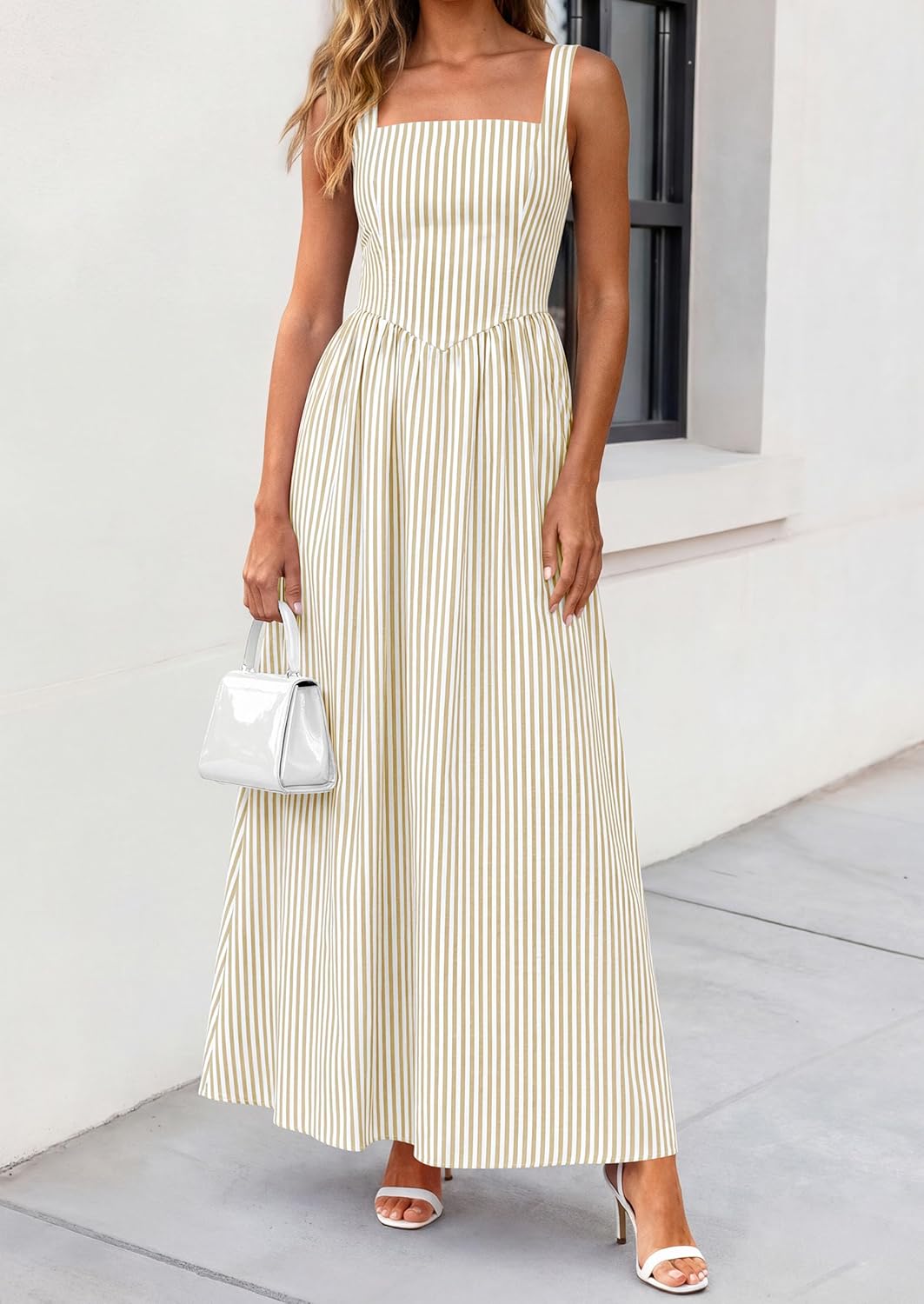 PRETTYGARDEN Women's Maxi Dress Summer Striped Sundress 2026 Spring Smocked A Line Long Flowy Beach Vacation Party Dresses - Image 6