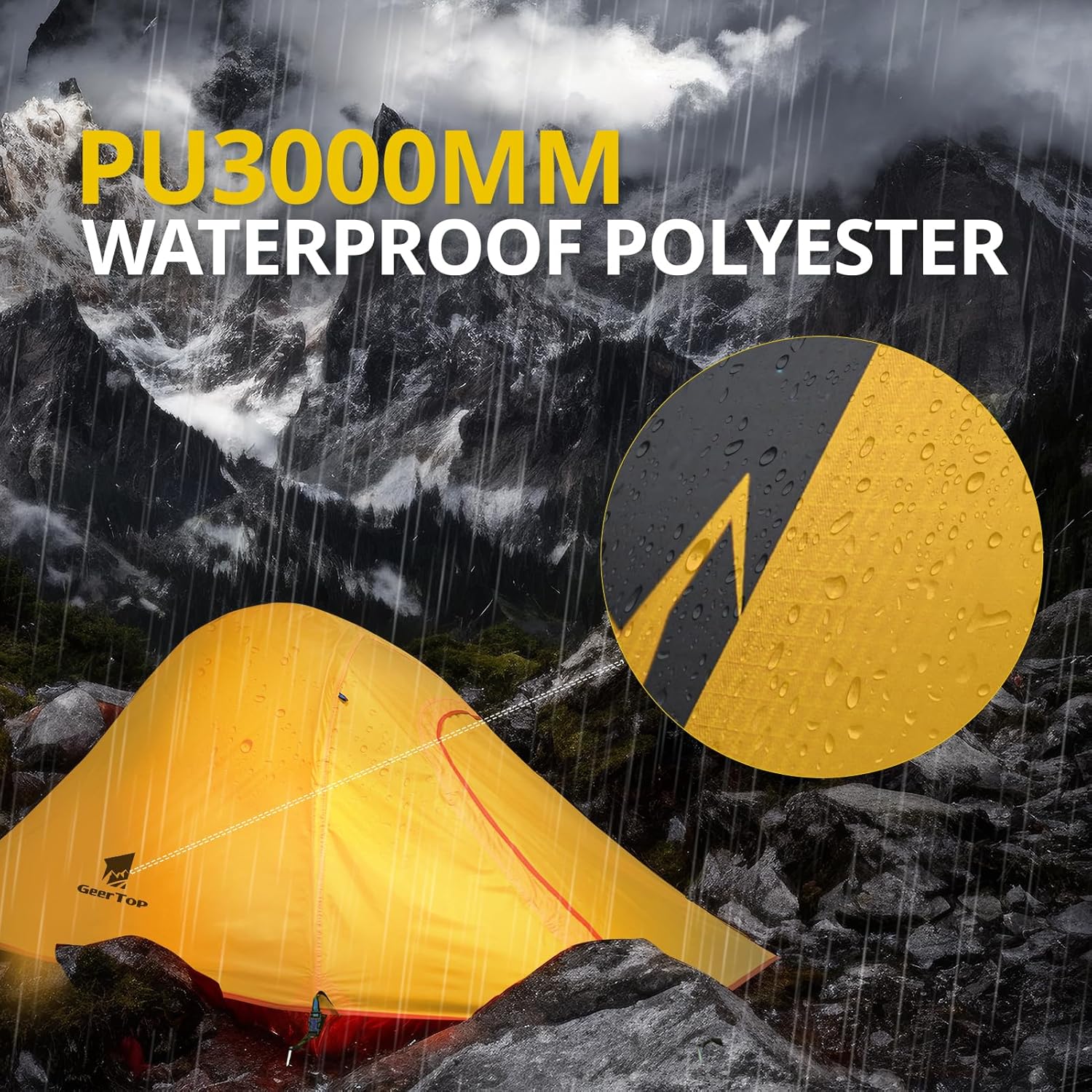 GEERTOP Ultralight 2 Person Tent Waterproof Two Man Backpack Tents for Outdoor Camping Backpacking - Image 3