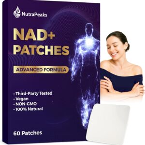 NAD Patches for Women & Men | NAD+ Patch for Energy & Healthy Aging | with CoQ10 & Nicotinamide | 60 Day Supply