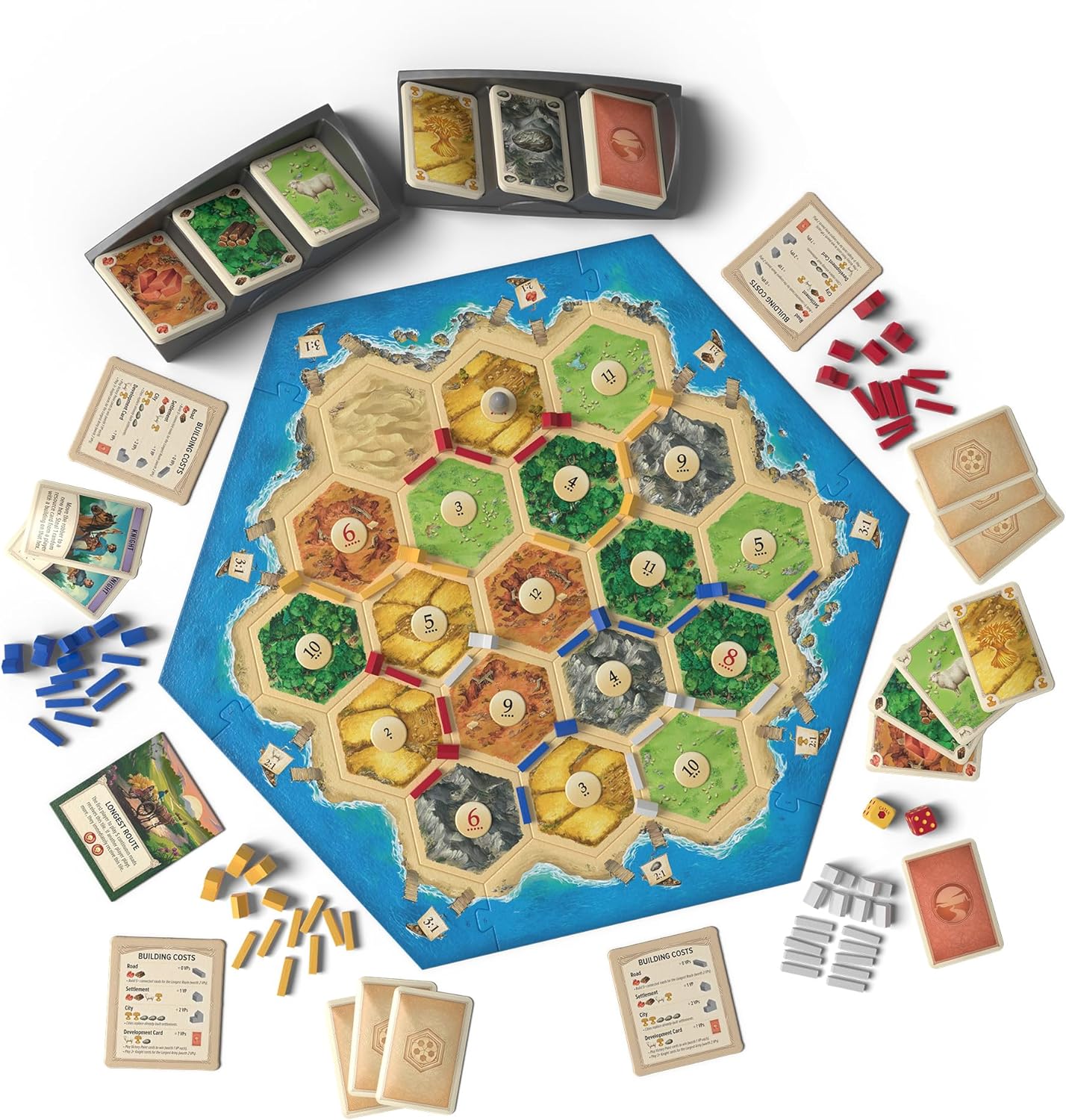 CATAN Board Game (6th Edition) Trade, Build & Settle in The Classic Strategy Game for Family, Kids & Adults, Ages 10+, 3-4 Players, 60-90 Min Playtime - Image 3
