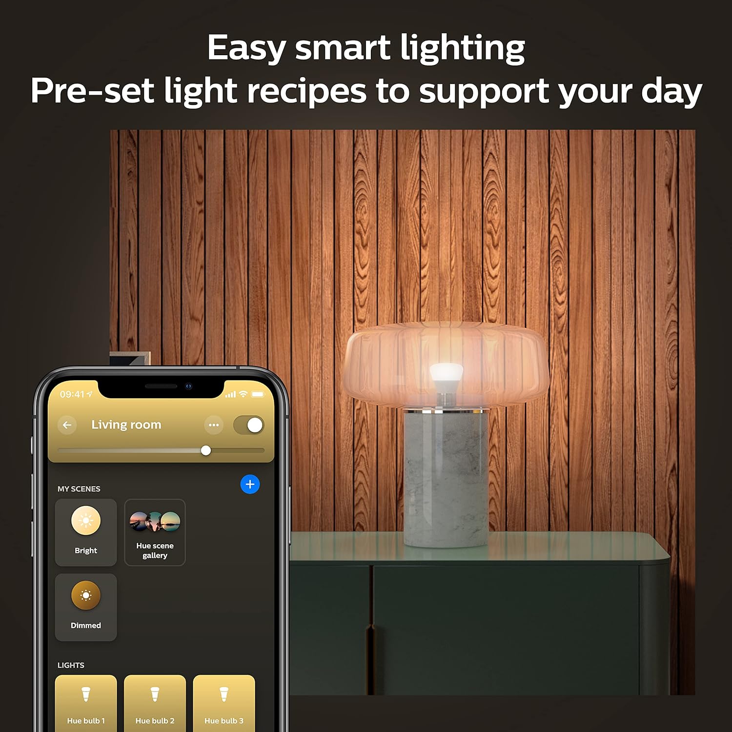 Philips Hue Smart 75W A19 LED Bulb - Soft Warm White Light - 2 Pack - 1100LM - E26 - Indoor - Control with Hue App - Compatible with Alexa, Google Assistant and Apple Homekit - Image 5