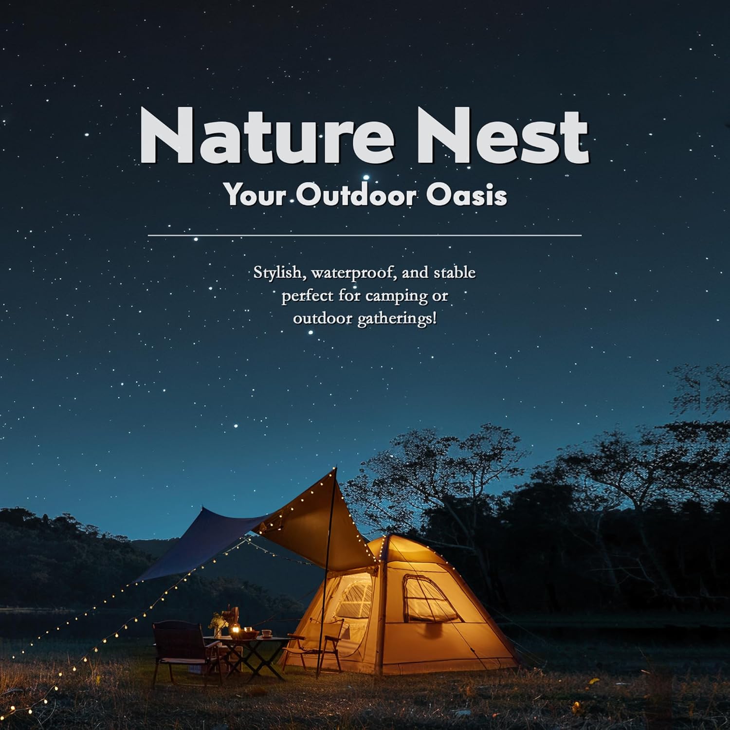 YOLENY Inflatable Camping Tent for 4-6 Person, Easy Setup Portable Water-Resistant Cabin Tent with Mesh Windows & Pumps - Image 8