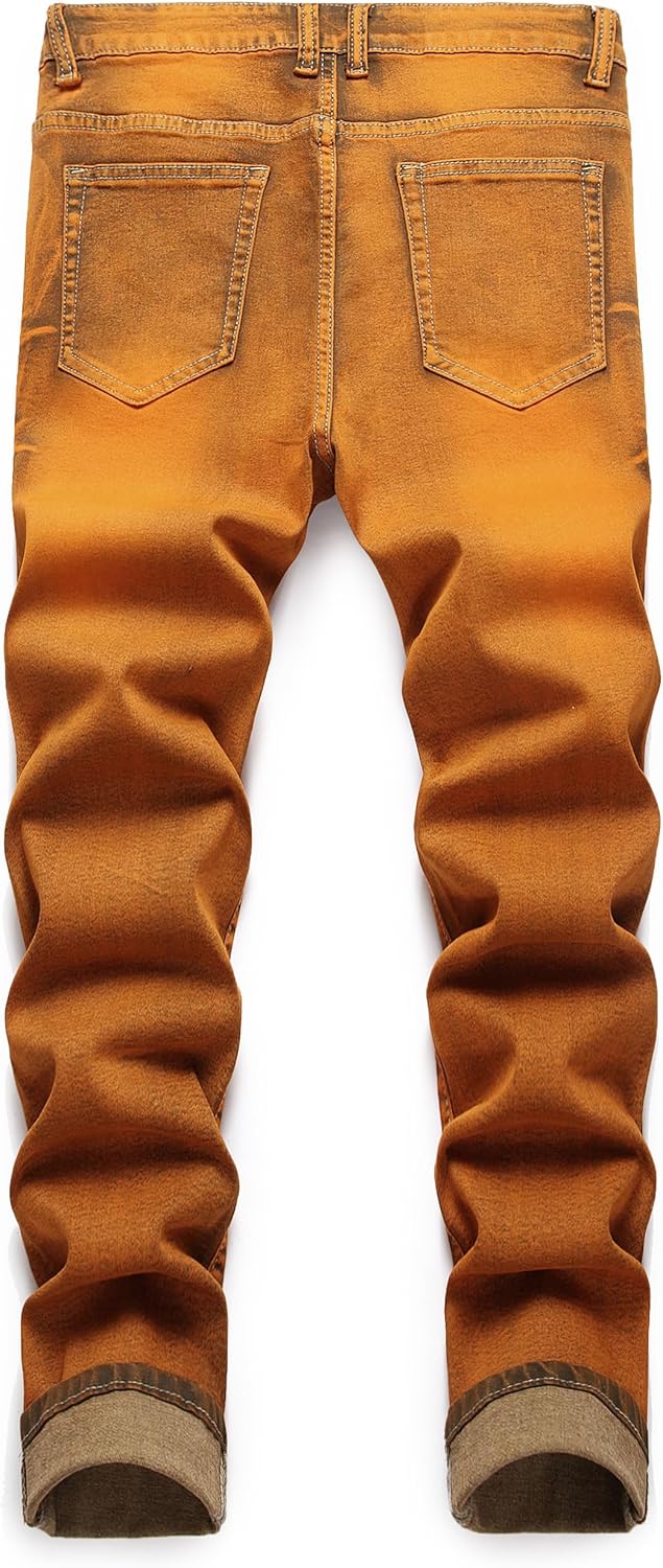 Men's Slim Fit Stretch Jean Blue Or Black Comfortable Soft Ripped Pants Demin - Image 3