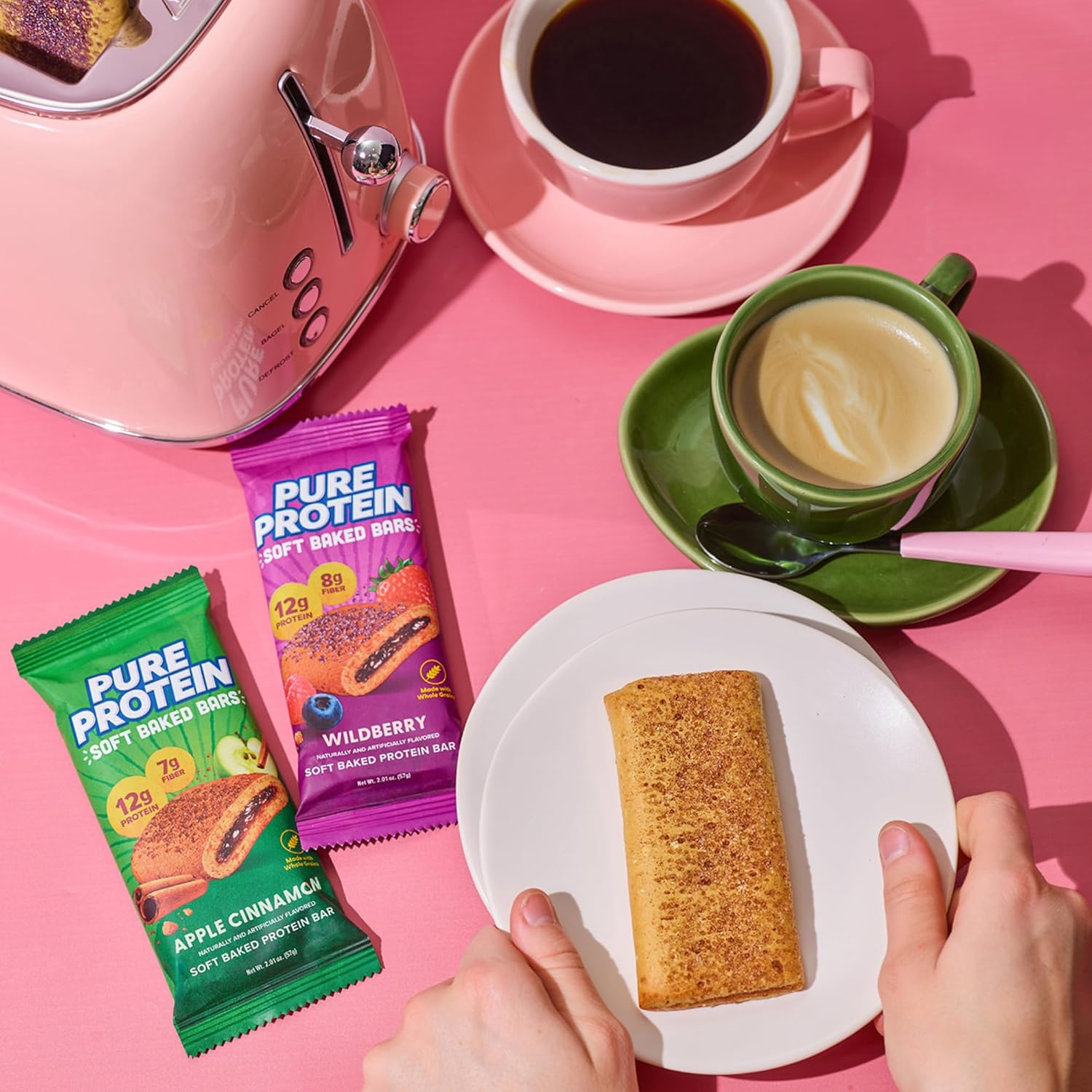 Pure Protein Apple Cinnamon Soft Baked Protein Bars – 12g Protein, 7g Fiber, Whole Grain Breakfast Bars, High Fiber, Individually Wrapped Protein Snacks for On-the-Go – 10 Count - Image 8