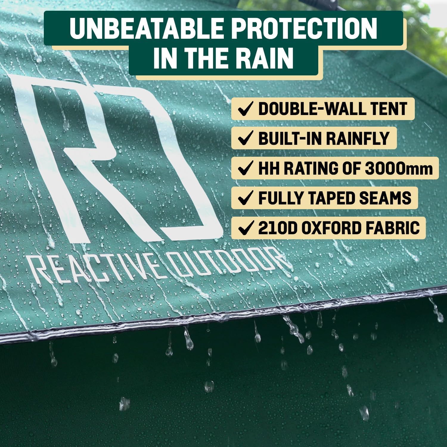 Reactive Outdoor Tent - 3 Second Tent - 3 Sec Instant Pop Up Tent - Easy and Quick Setup Camping Tent - 1 Person Setup Waterproof Double Layer Outdoor Camping Tent - Image 5