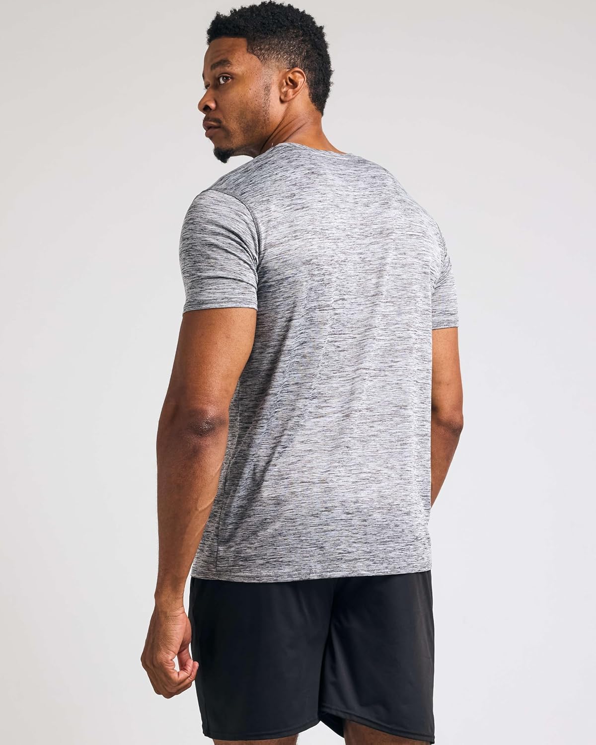 Real Essentials 5 Pack: Men’s V-Neck Dry-Fit Moisture Wicking Active Athletic Tech Performance T-Shirt - Image 4