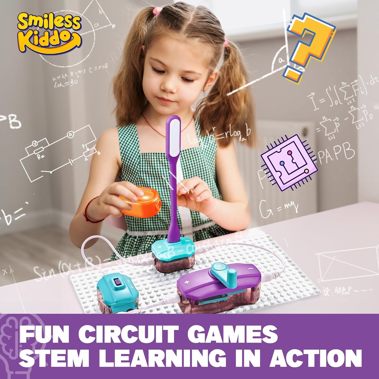 SMILESSKIDDO Circuit Board for Kids, 45 PCS DIY Electronics Exploration Kit with 100+ Projects, Physics Science Experiments, School Family STEM Educational Toy Gift for Kids 6+ - Image 7