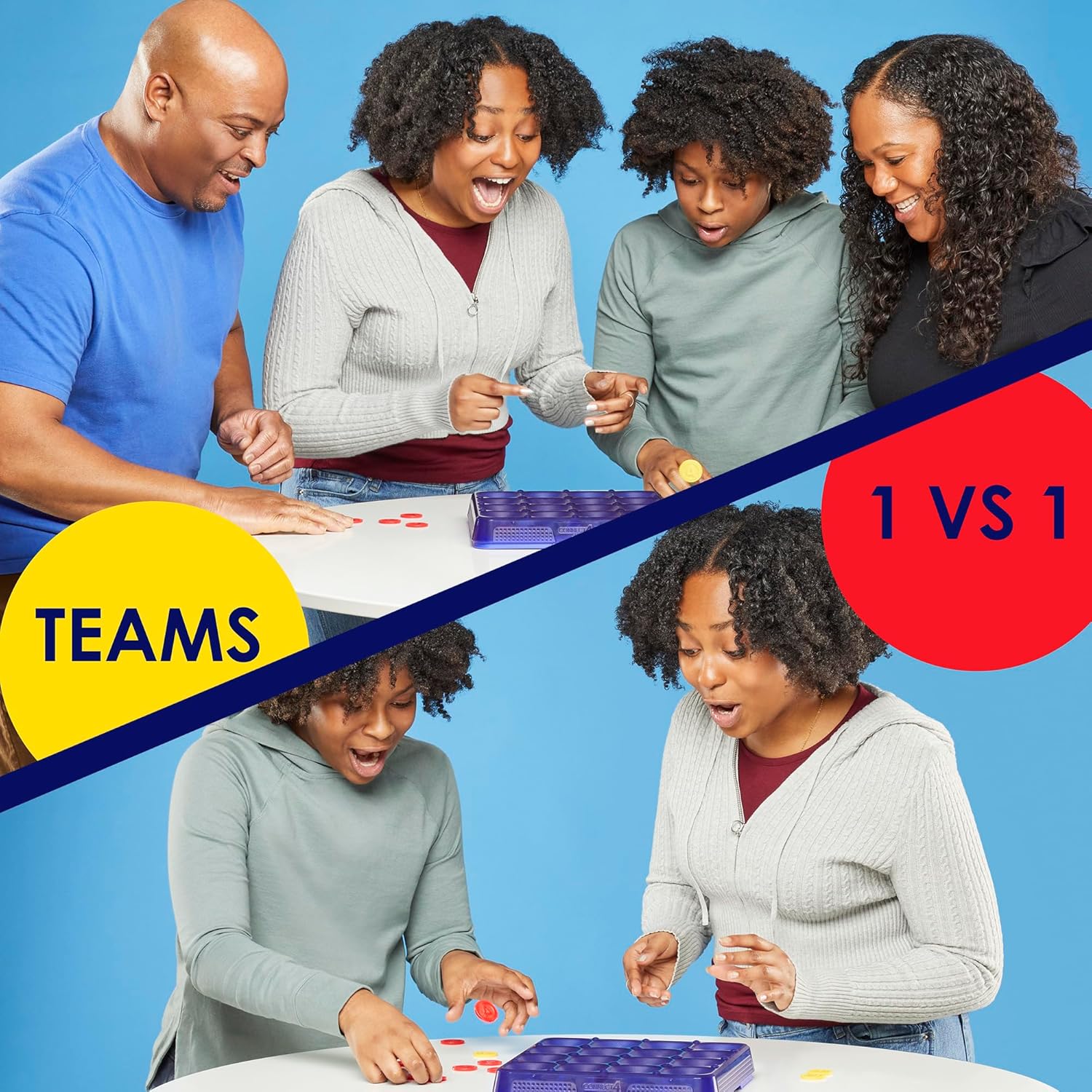 Connect 4 Frenzy Game | Bounce Discs 4 The Win | Family Party Games for Kids, Teens, and Adults | Ages 8+ | 2 to 6 Players | 10 Mins. | Portable Games - Image 6