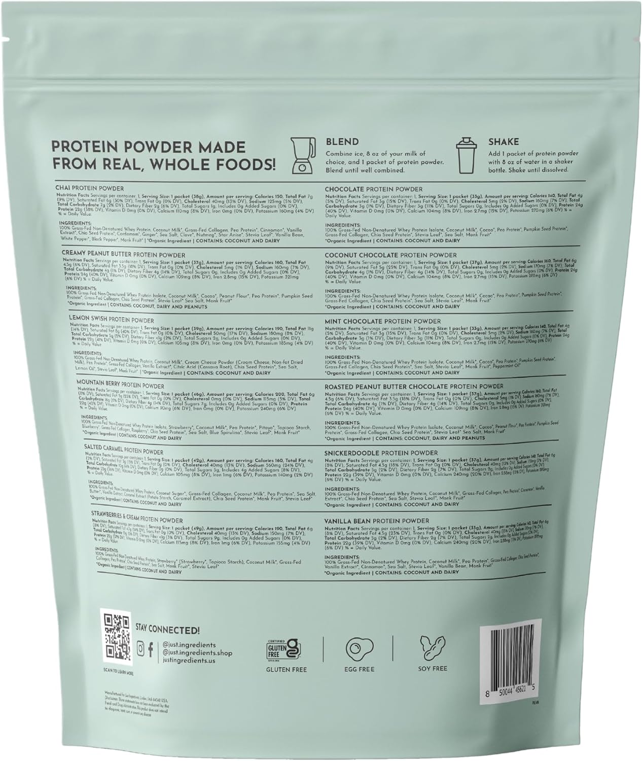 Protein Powder Made with 100% Grass Fed, Non Denatured Whey | Four Different Protein Sources from Organic Whole Food Ingredients | 12 Servings | 22g Protein (12 Servings, Sample Variety Pack) - Image 7