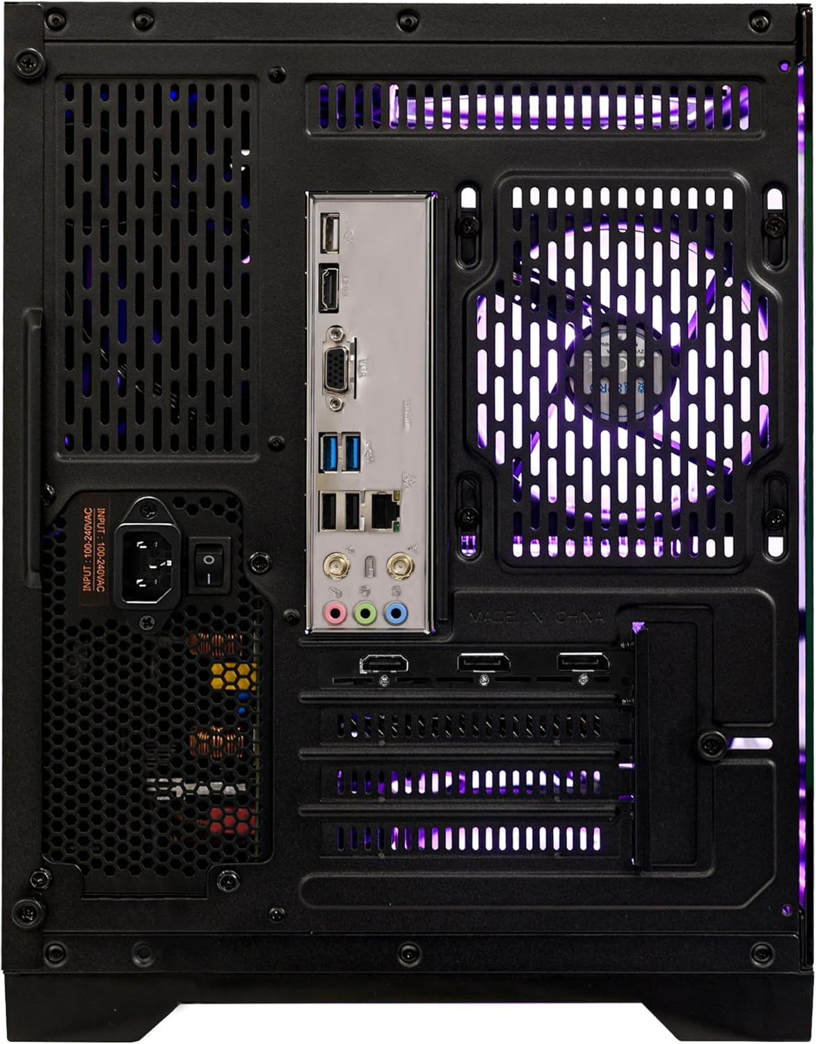 Gaming Desktop Intel Core i5-14400F 2.5-4.6 GHz 10 Core, GeForce RTX 5060 8GB, 32GB DDR4 RAM 3200MHz,1TB PCIe SSD, Wi-Fi & BT,Win 11, Prebuilt Tower RGB Computer-Black - Image 9
