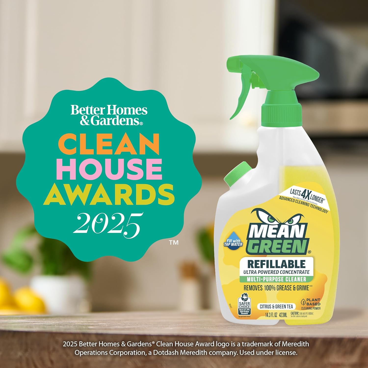 Mean Green Refillable Ultra Powered CONCENTRATE Multi Purpose Cleaner, Citrus & Green Tea, 14.3 fl oz - Image 6