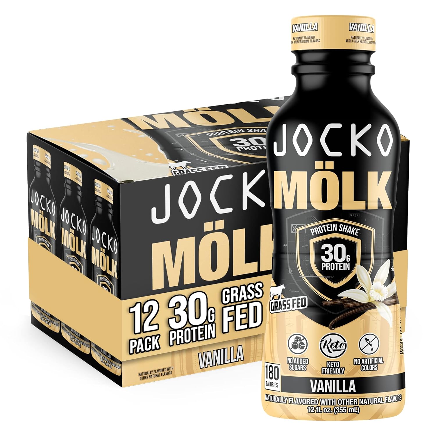 Jocko Fuel Protein Shake Bundle - Vanilla and Chocolate (24 Count) - Image 2