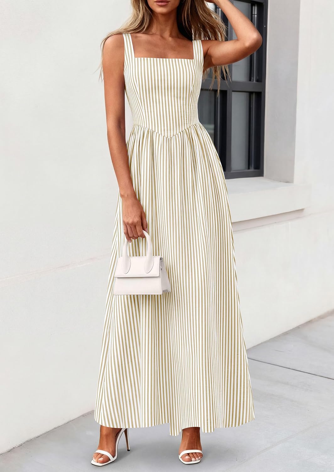 PRETTYGARDEN Women's Maxi Dress Summer Striped Sundress 2026 Spring Smocked A Line Long Flowy Beach Vacation Party Dresses - Image 4