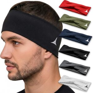 French Fitness Revolution – Stretchy Sports Headband for Men & Women – Guys Sweatband for Running, Cycling, Basketball, Yoga, Fitness – Moisture Wicking Workout Hairband – Made in Europe