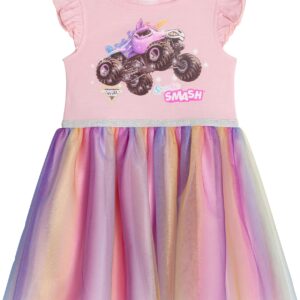 Monster Jam Girls Tulle Tutu Dress Toddler to Big Kid Sparkle Smash