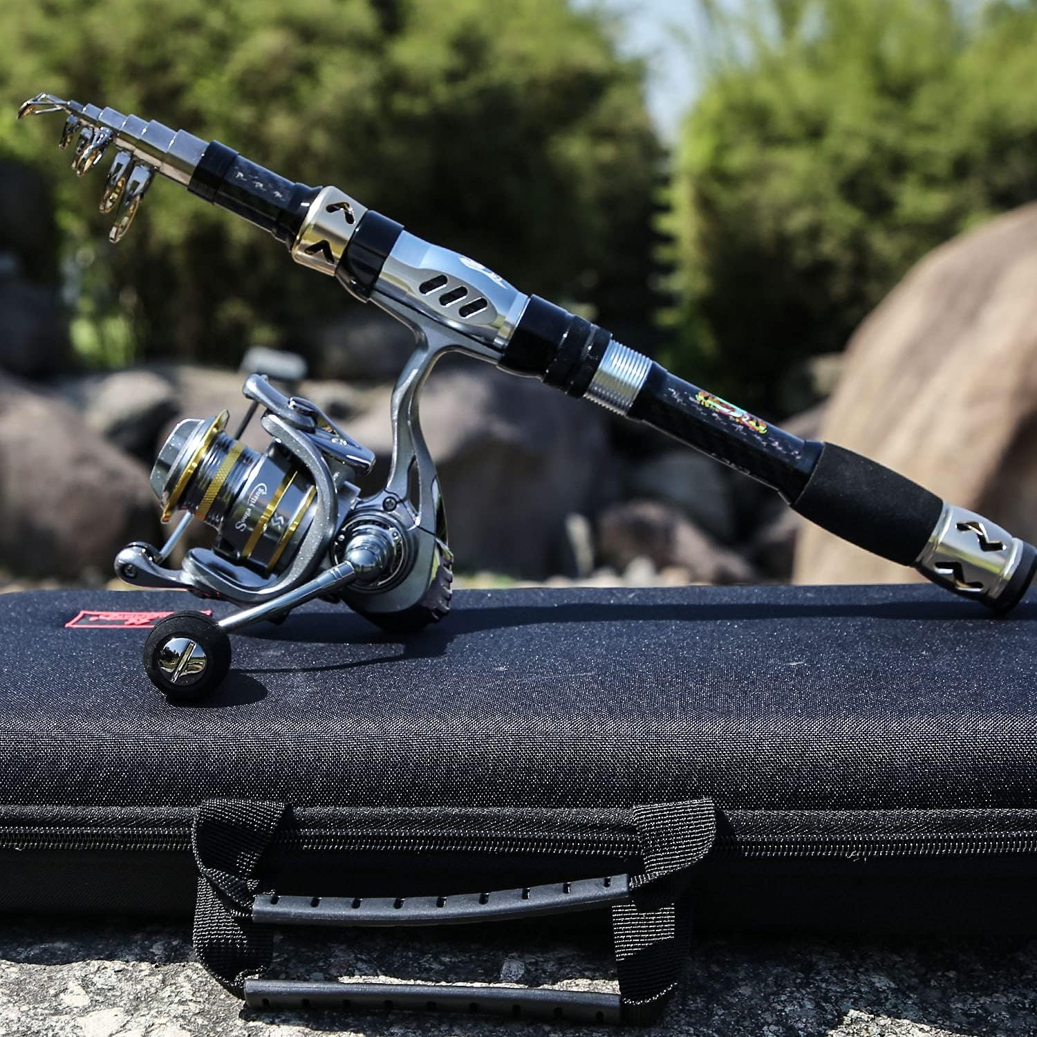 Sougayilang Telescopic Fishing Pole with Spinning Reel Portable Fishing Rod Reel Combos - Image 6