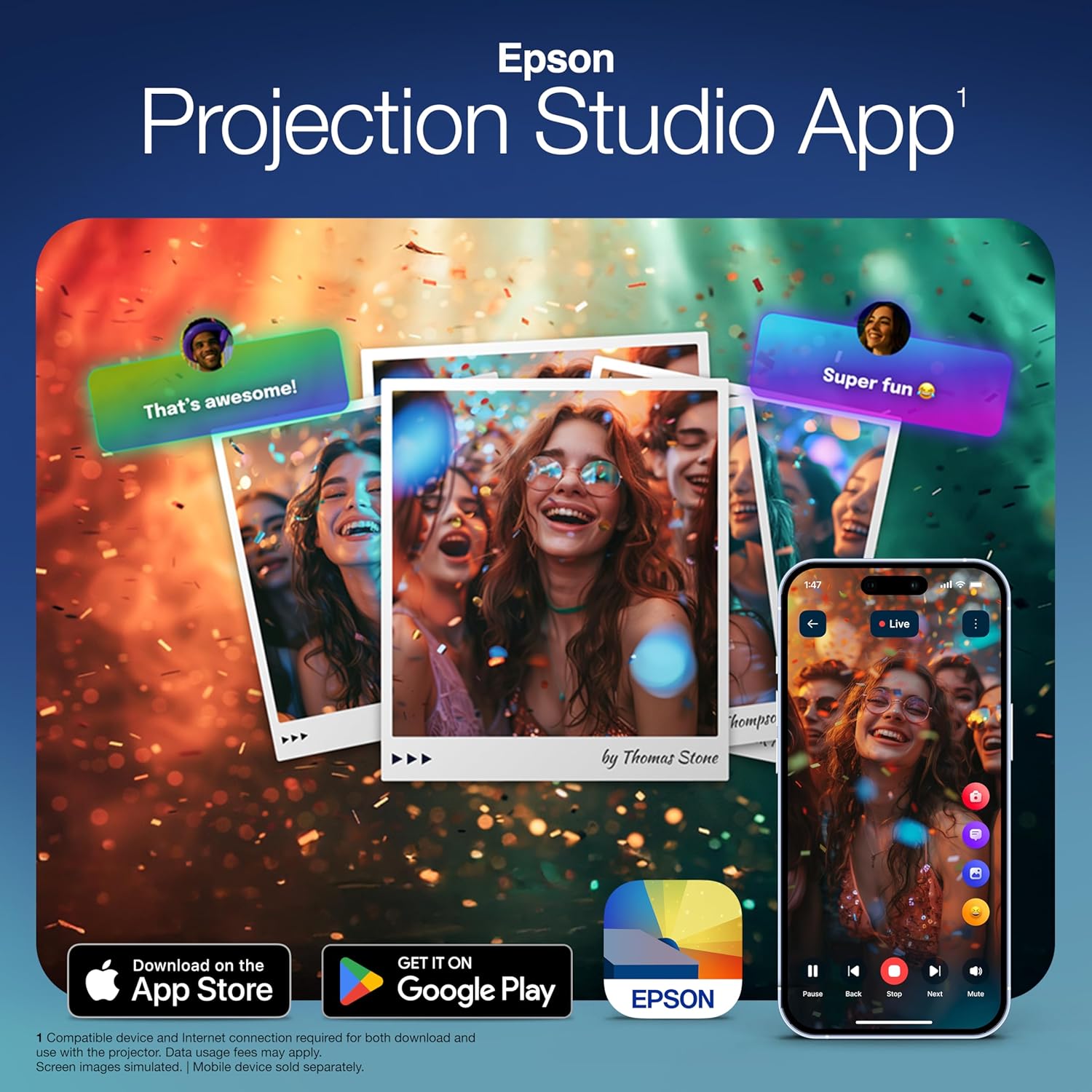 Epson Lifestudio Flex Plus 4K PRO-UHD Portable Lifestyle Projector 1,000 Lumens of Color and White Brightness, Sound by Bose, Google TV, 3-Chip 3LCD Triple Core Engine, Projection Studio App - Image 4