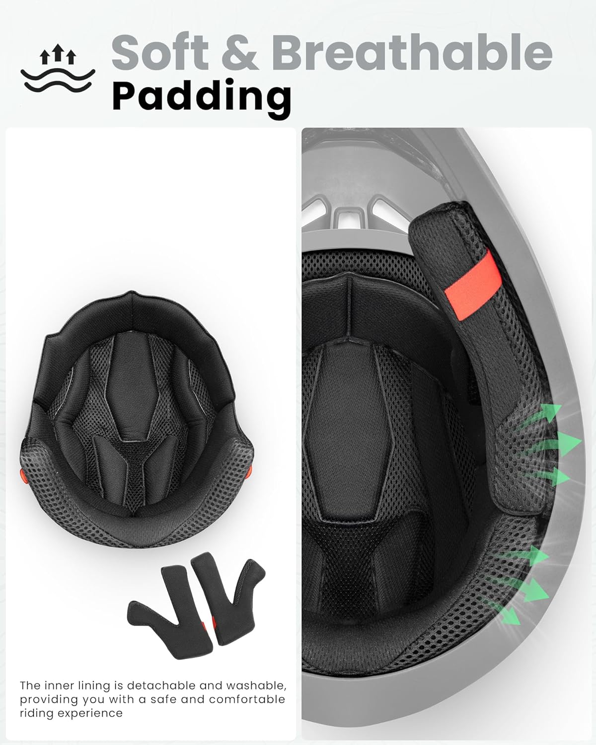 OutdoorMaster Full Face Mountain Bike Helmet for Men & Women - Durable, Impact Resistant, Ventilated, Adjustable Visor - Downhill Race BMX MTB Helmet - Image 3