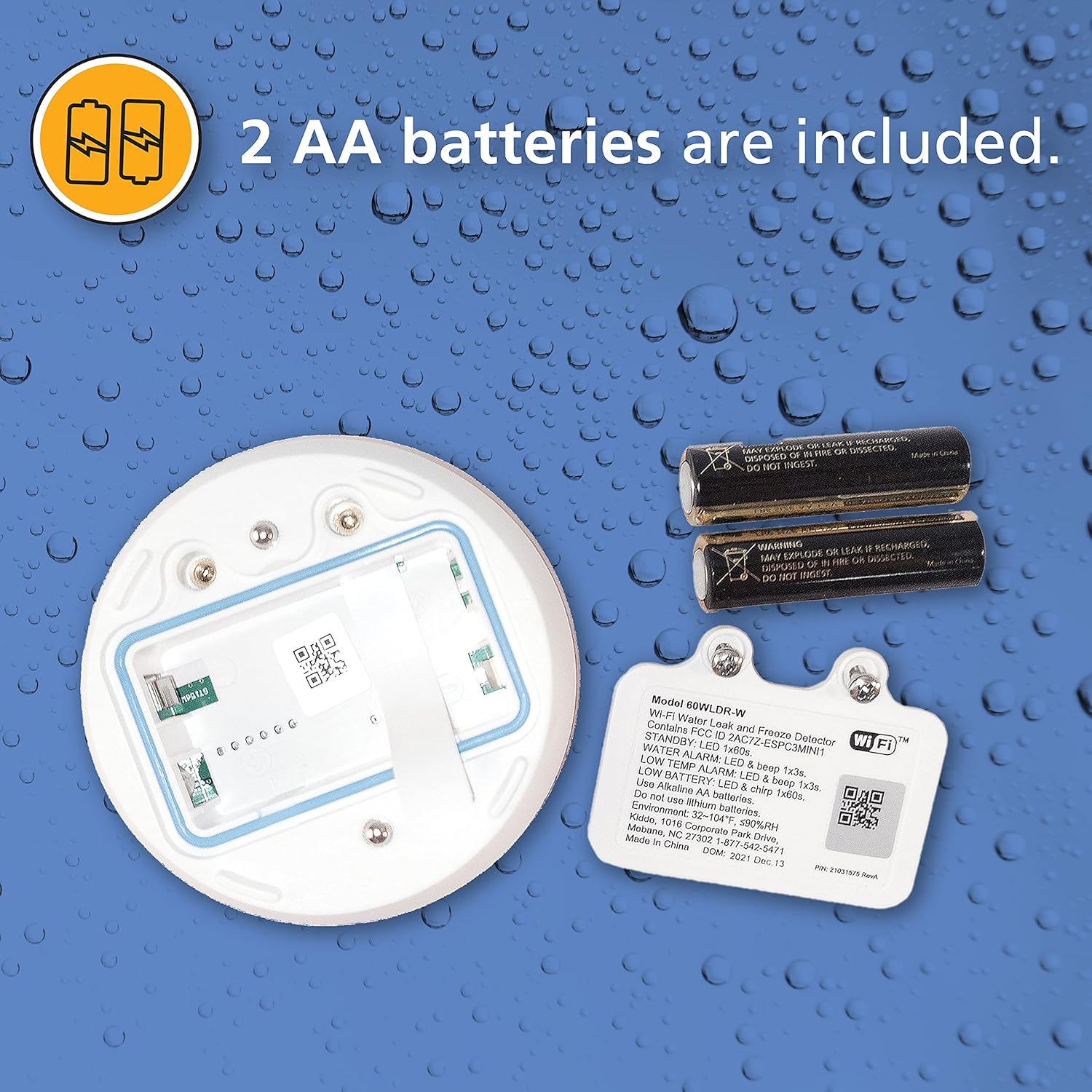 Kidde WiFi Water Leak Detector & Freeze Alarm, Alexa Device, Smart Leak Detector for Homes with App Alerts,White - Image 8