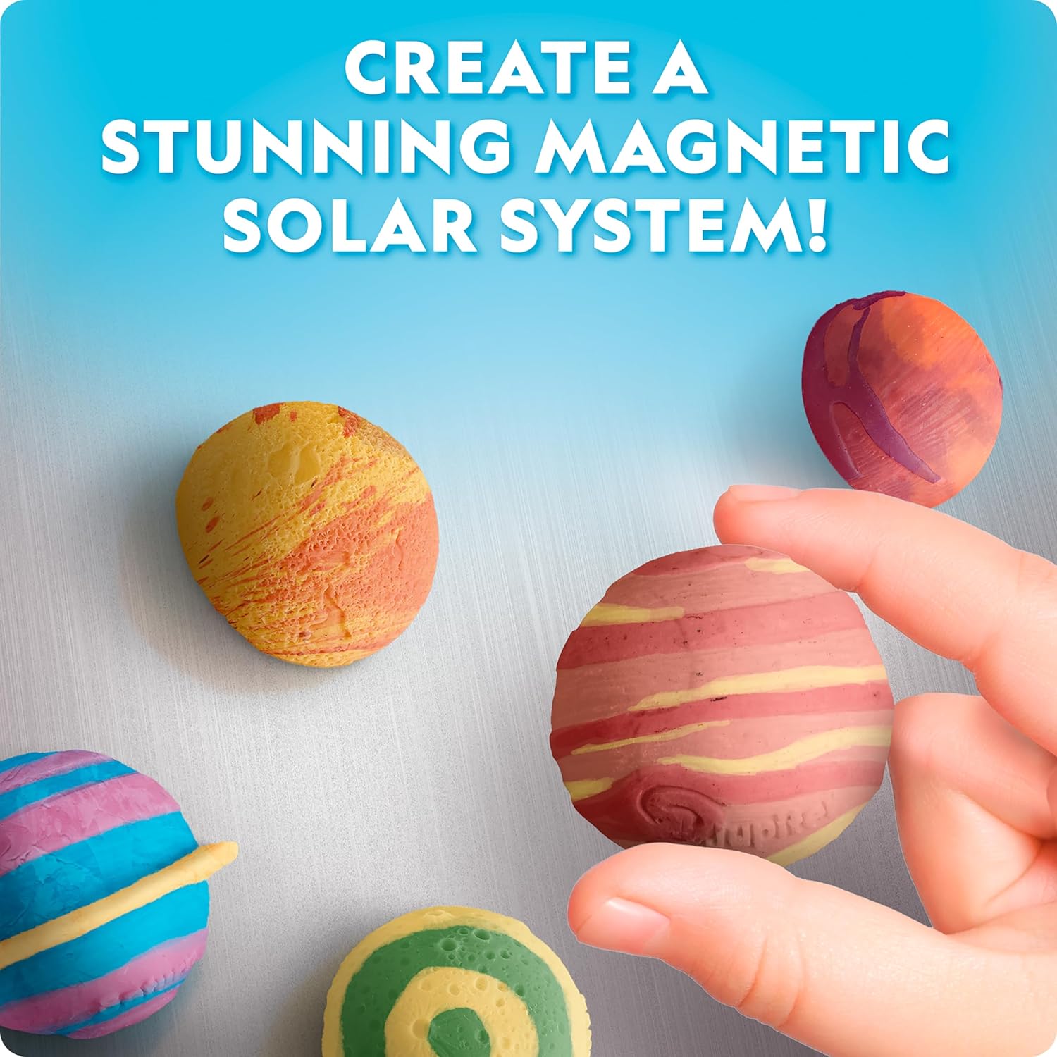 National Geographic Magnetic Solar System Painting Kit – 3D Magnet Making Kit, Paint 8 Planets & The Sun, Craft Kit with Paints, Brushes, Magnets & More, Kids Art Kit, DIY Magnets - Image 2