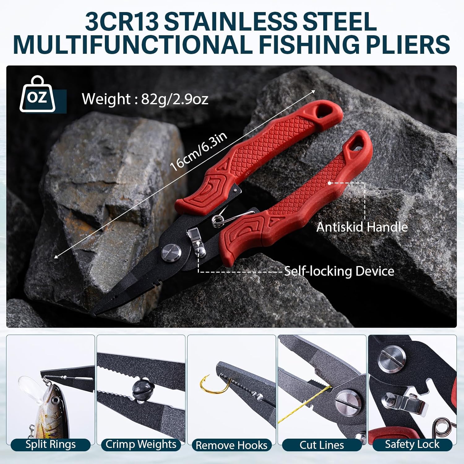 Goture Fishing Lures with Tackle Box and Fishing Tool Kit Set for Men Women, Include Fish plier, Fish Ruler, Fishing Gripper, Weigh Scale with Gift Box - Image 5