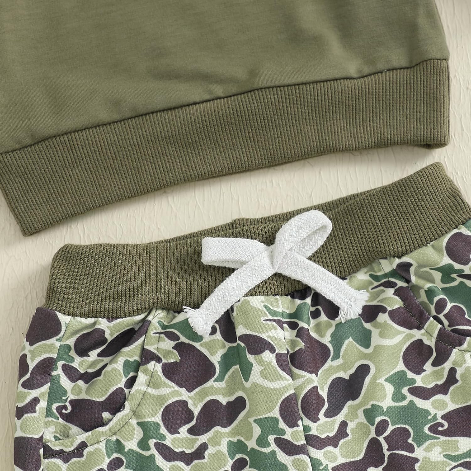 Toddler Boy Fall Winter Clothes Baby Camo Hunting Outfits Retro Pullover Sweatshirts + Camouflage Pants Set - Image 5