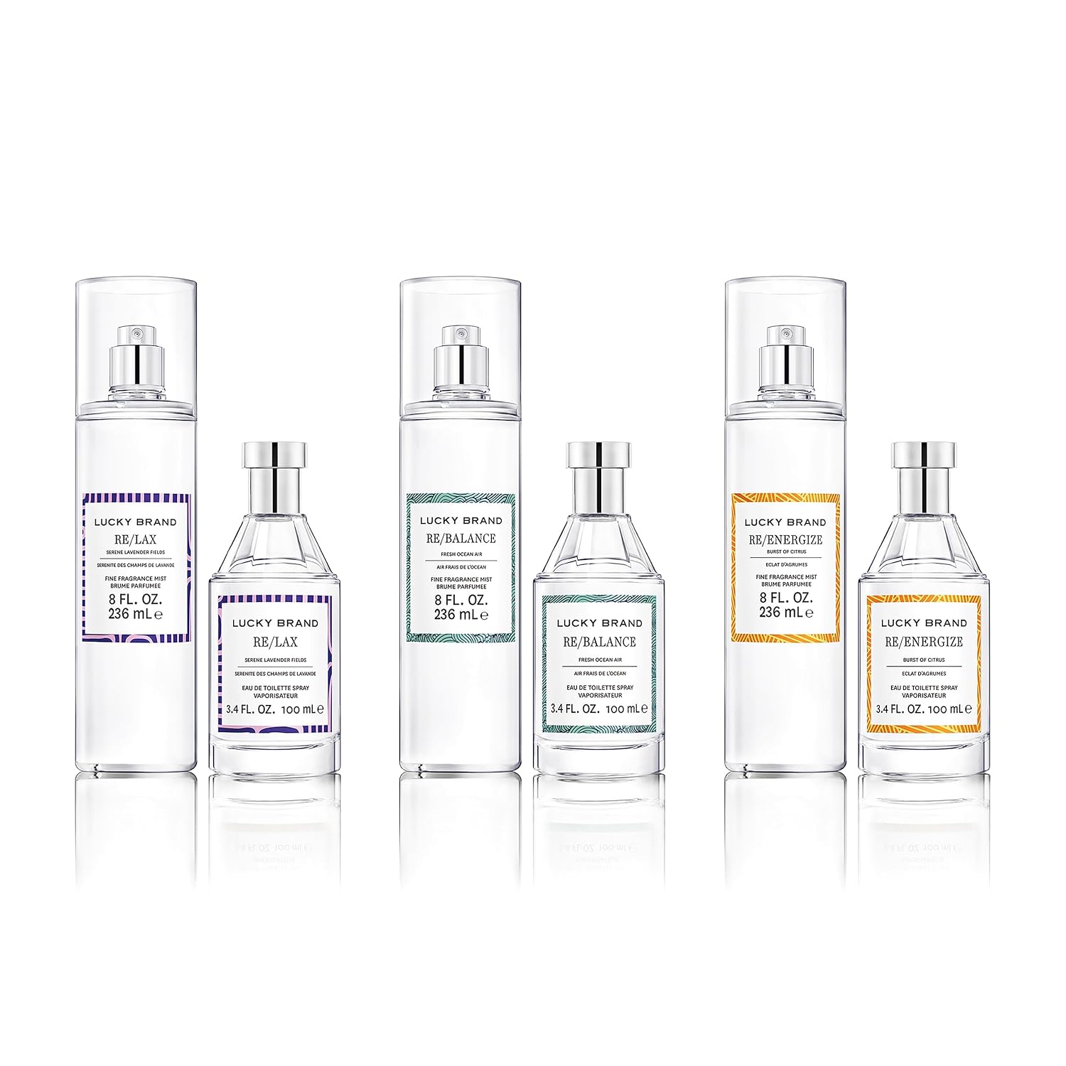 LUCKY Brand Re/Lax The New Sustainably-Inspired & Tranquil Unisex Fine Fragrance Mist For Women & Men, 8.0 Fl Oz (Pack of 1) - Image 5