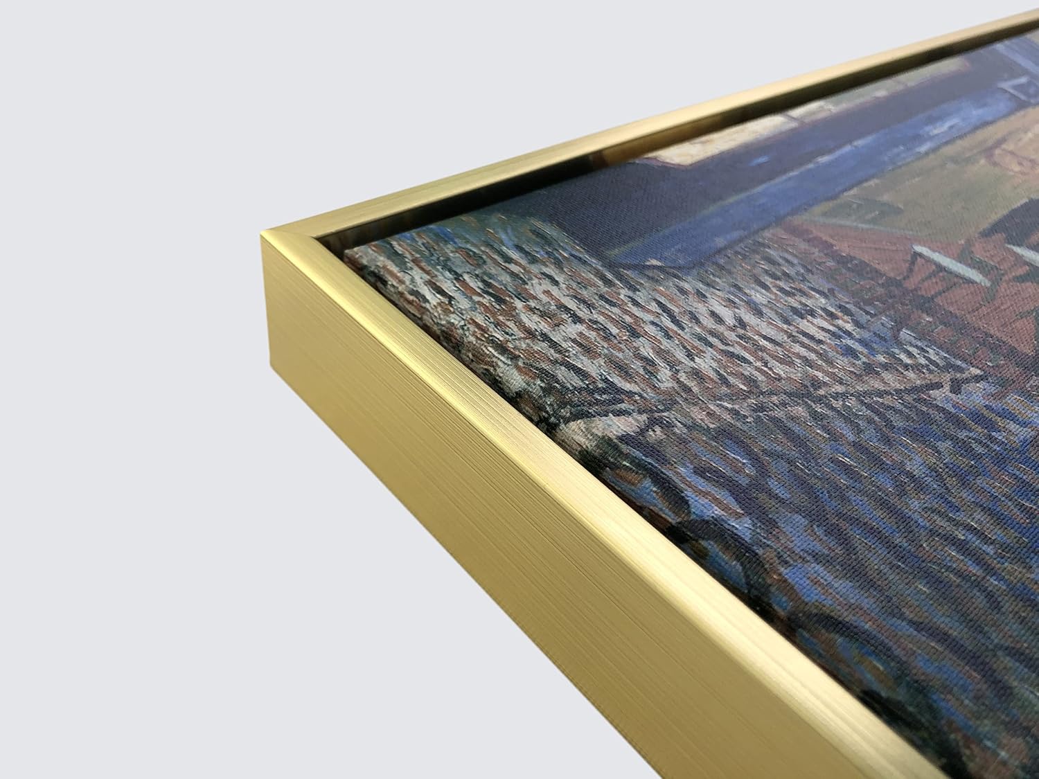 Wieco Art Framed Art Canvas Prints of Cafe Terrace at Night Canvas Prints Wall Art by Van Gogh Paintings Reproduction Abstract Artwork for Wall Decor Golden Frame VAN-0060_5060-GF - Image 5