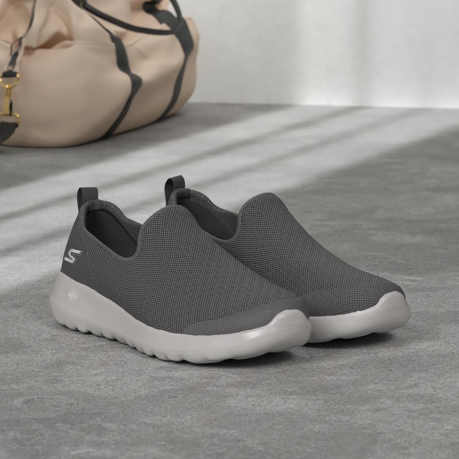 Skechers Men's Go Walk Max Athletic Air Mesh Slip On Walking Shoes - Image 4