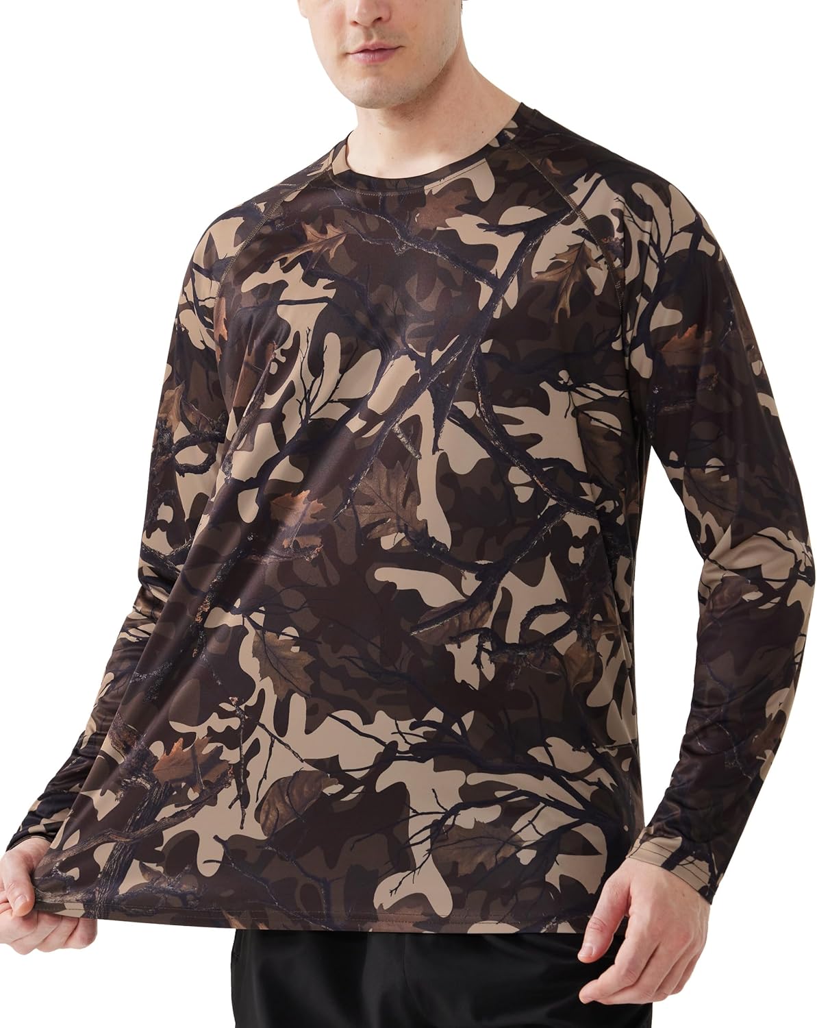 FISHEAL Men's Camo Hunting Shirts - Long Sleeve Performance Camouflage Fishing Shirt Lightweight Quick Dry UPF 50+ - Image 2